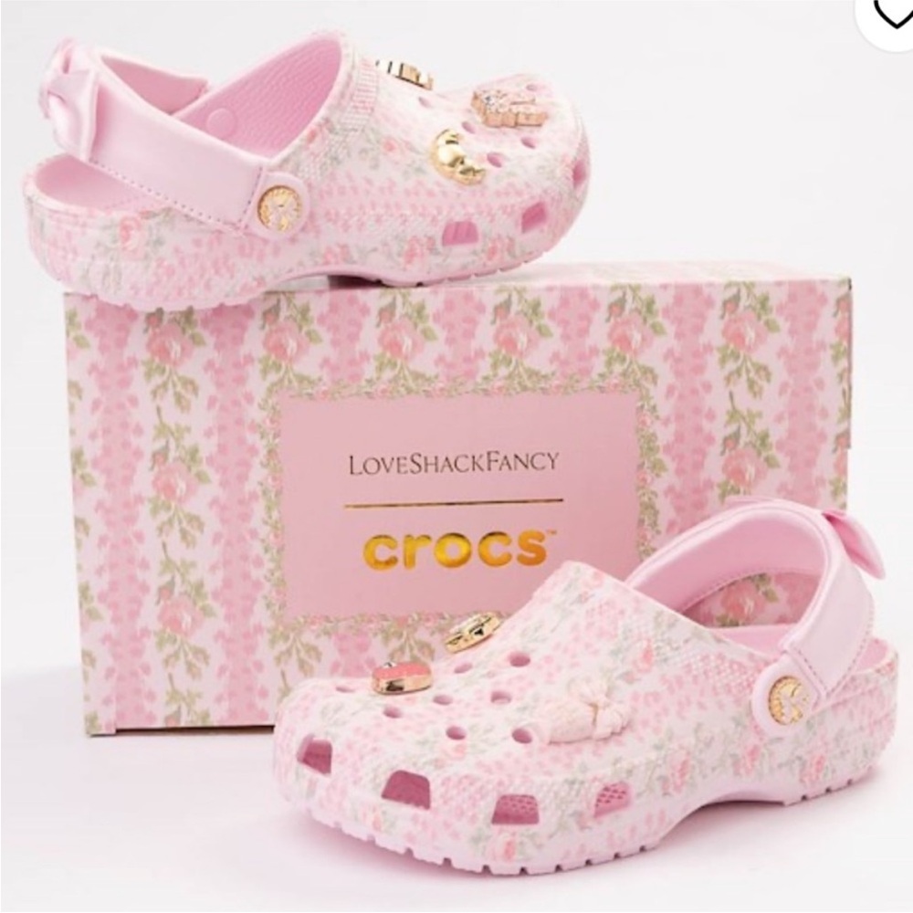 LoveShackFancy x Crocs kids/toddler Classic Croc Pink Milk